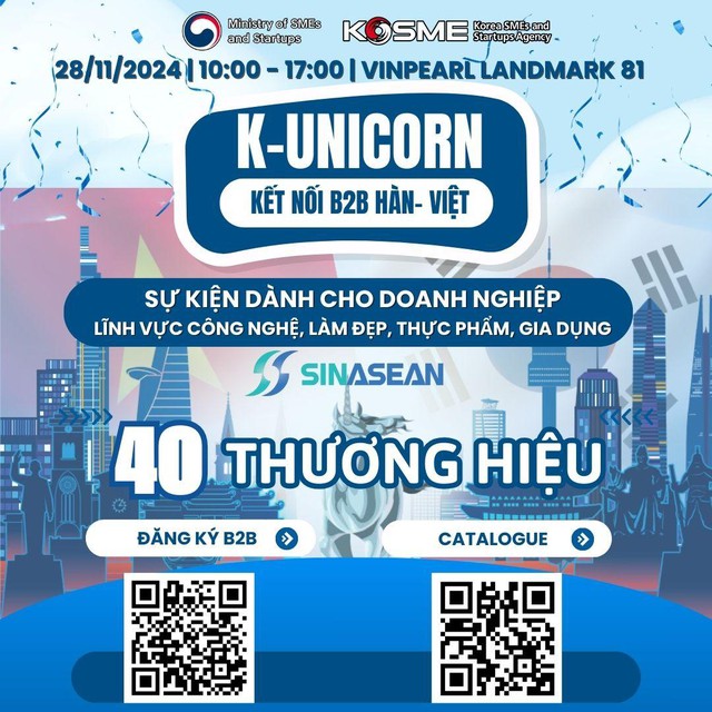 신아세안 — B2B 매칭 행사 K-UNICORN 2024 호치민 개최