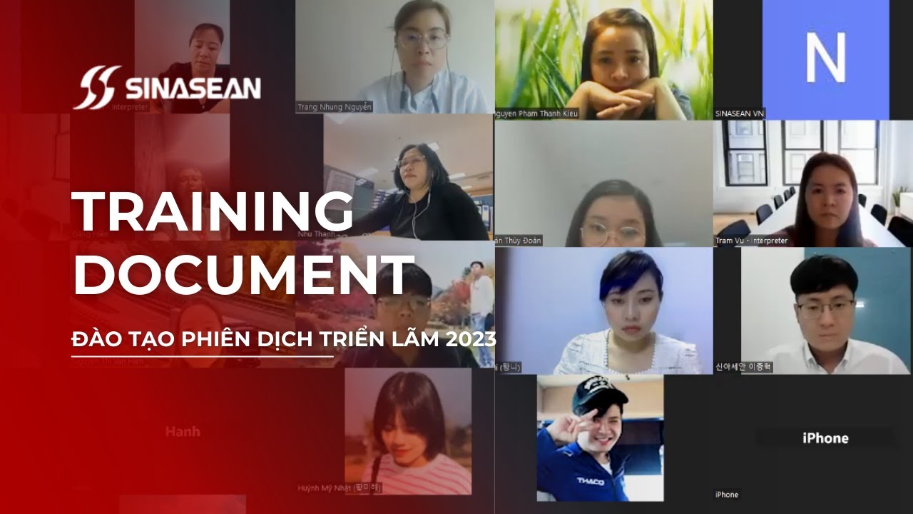 SINASEAN VIETNAM | TRAINING DOCUMENT | Đào Tạo Phiên Dịch Triển Lãm 2023
